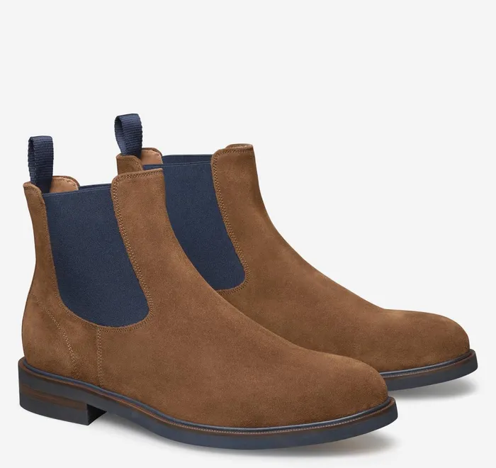 JohnstonandMurphy Boots Hartley Chelsea Boot Snuff Italian Suede 8211 Men