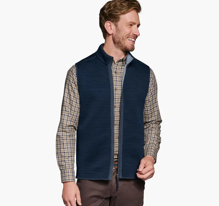 JohnstonandMurphy Coats Jackets and Vests Reversible Channel Quilted Vest Light Blue Heathernavy 8211 Men JohnstonandMurphy Coats Jackets and Vests Reversible Channel Quilted Vest Light Blue Heathernavy 8211 Men