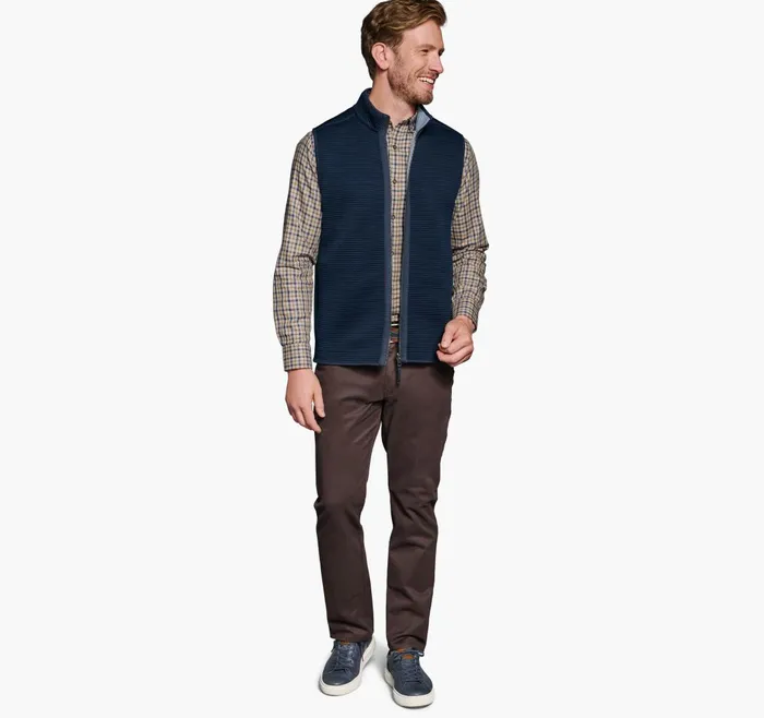 JohnstonandMurphy Coats Jackets and Vests Reversible Channel Quilted Vest Light Blue Heathernavy 8211 Men JohnstonandMurphy Coats Jackets and Vests Reversible Channel Quilted Vest Light Blue Heathernavy 8211 Men