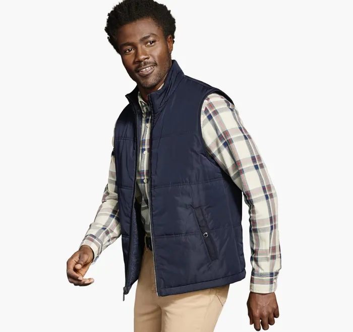 JohnstonandMurphy Coats Jackets and Vests Reversible Quilt Vest Navy 8211 Men