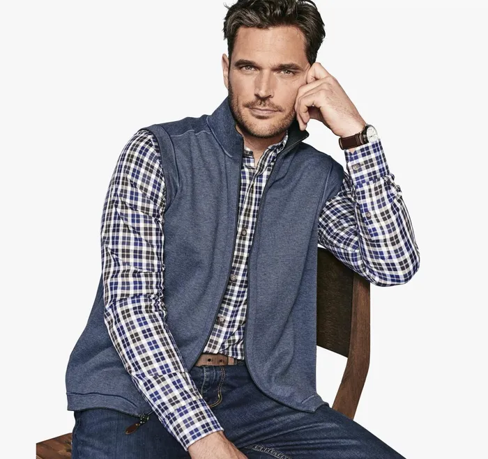 JohnstonandMurphy Coats Jackets and Vests Reversible Solid Vest Charcoalblue 8211 Men JohnstonandMurphy Coats Jackets and Vests Reversible Solid Vest Charcoalblue 8211 Men