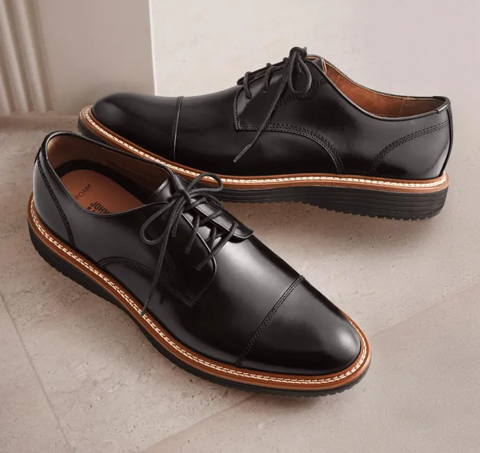 JohnstonandMurphy Dress Shoes Upton Cap Toe Black Full Grain 8211 Men JohnstonandMurphy Dress Shoes Upton Cap Toe Black Full Grain 8211 Men