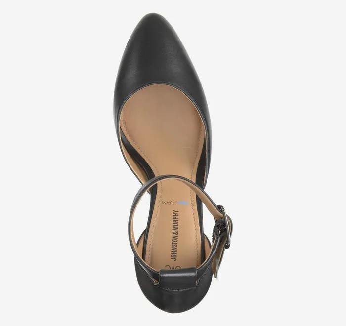 JohnstonandMurphy Heels and Platform Wedges Vicki Ankle Strap Black Glove Leather 8211 Women JohnstonandMurphy Heels and Platform Wedges Vicki Ankle Strap Black Glove Leather 8211 Women