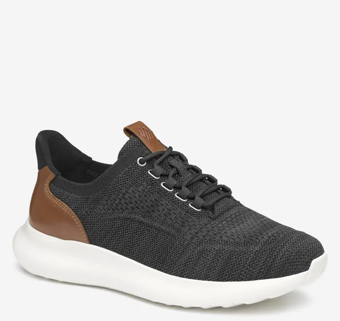 JohnstonandMurphy LaceUps Amherst 20 Knit Plain Toe Black Heathered Knit 8211 Men JohnstonandMurphy LaceUps Amherst 20 Knit Plain Toe Black Heathered Knit 8211 Men