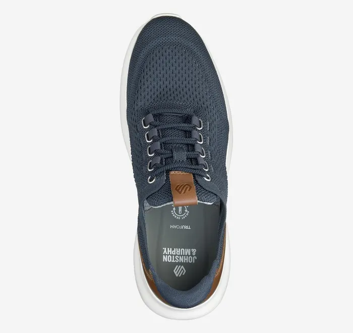 JohnstonandMurphy LaceUps Amherst 20 Knit Plain Toe Navy Knit 8211 Men JohnstonandMurphy LaceUps Amherst 20 Knit Plain Toe Navy Knit 8211 Men