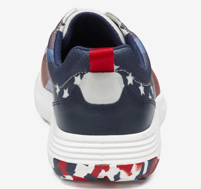 JohnstonandMurphy LaceUps Amherst Gl1 Sport Hybrid Redwhiteblue Coated Knit 8211 Men JohnstonandMurphy LaceUps Amherst Gl1 Sport Hybrid Redwhiteblue Coated Knit 8211 Men