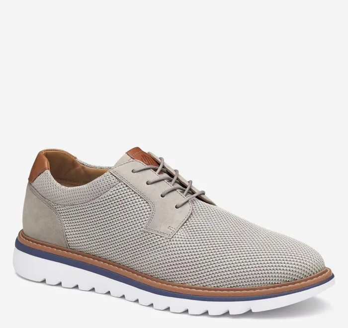 JohnstonandMurphy LaceUps Braydon Knit Plain Toe Gray Knit 8211 Men