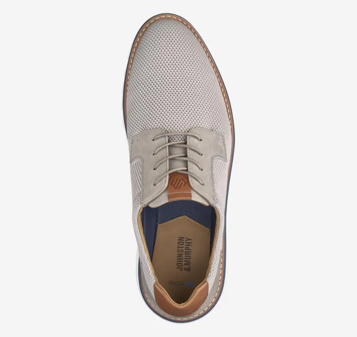 JohnstonandMurphy LaceUps Braydon Knit Plain Toe Gray Knit 8211 Men JohnstonandMurphy LaceUps Braydon Knit Plain Toe Gray Knit 8211 Men