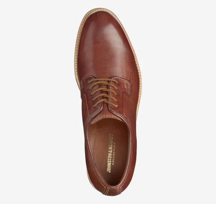 JohnstonandMurphy LaceUps Dudley Plain Toe Tan Dipdyed Calfskin 8211 Men JohnstonandMurphy LaceUps Dudley Plain Toe Tan Dipdyed Calfskin 8211 Men