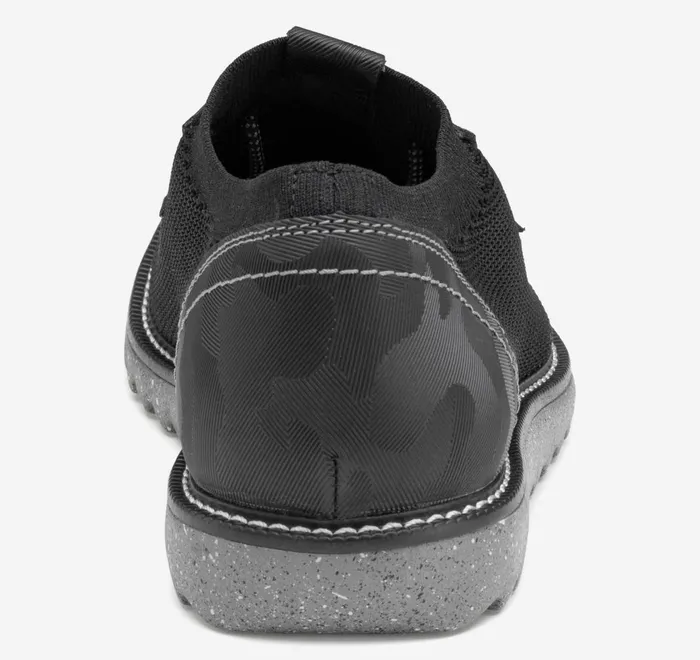 JohnstonandMurphy LaceUps Duncan Knit Plain Toe Black Knitcamoembossed Leather 8211 Men JohnstonandMurphy LaceUps Duncan Knit Plain Toe Black Knitcamoembossed Leather 8211 Men