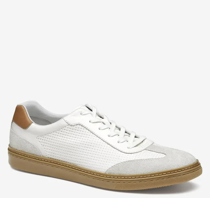 JohnstonandMurphy LaceUps Mcguffey TToe White Embossed Full Grainsuede 8211 Men JohnstonandMurphy LaceUps Mcguffey TToe White Embossed Full Grainsuede 8211 Men
