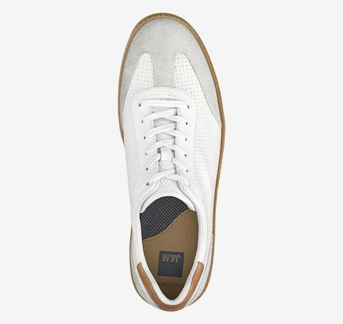 JohnstonandMurphy LaceUps Mcguffey TToe White Embossed Full Grainsuede 8211 Men JohnstonandMurphy LaceUps Mcguffey TToe White Embossed Full Grainsuede 8211 Men