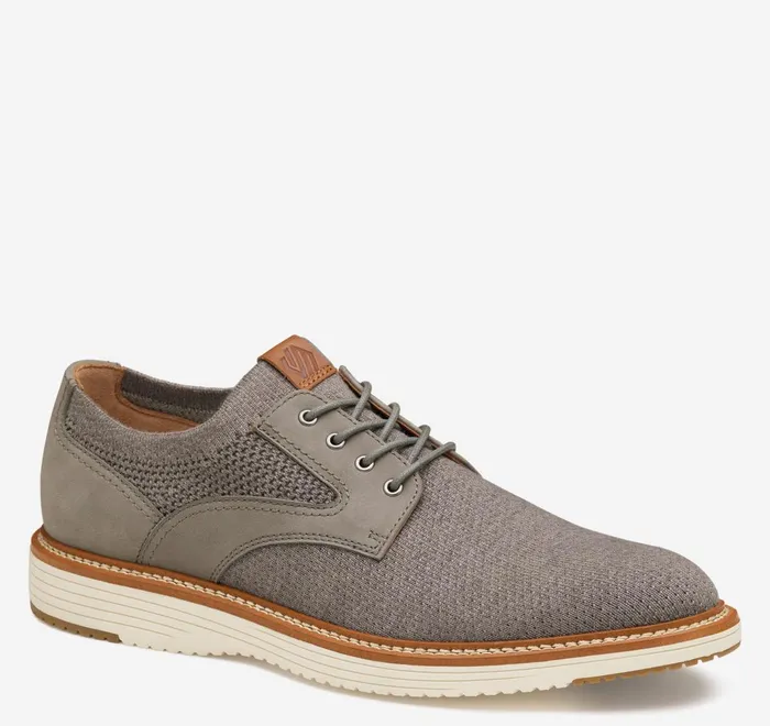 JohnstonandMurphy LaceUps Upton Knit Plain Toe Gray Knit 8211 Men