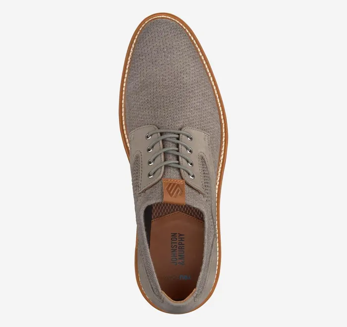 JohnstonandMurphy LaceUps Upton Knit Plain Toe Gray Knit 8211 Men JohnstonandMurphy LaceUps Upton Knit Plain Toe Gray Knit 8211 Men