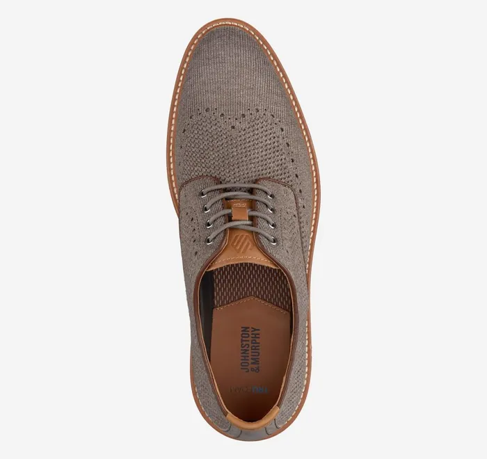 JohnstonandMurphy LaceUps Upton Knit Wingtip Gray Knit 8211 Men JohnstonandMurphy LaceUps Upton Knit Wingtip Gray Knit 8211 Men