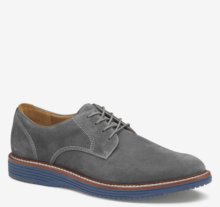 JohnstonandMurphy LaceUps Upton Plain Toe Gray Nubuck 8211 Men