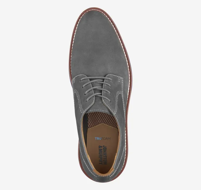 JohnstonandMurphy LaceUps Upton Plain Toe Gray Nubuck 8211 Men JohnstonandMurphy LaceUps Upton Plain Toe Gray Nubuck 8211 Men
