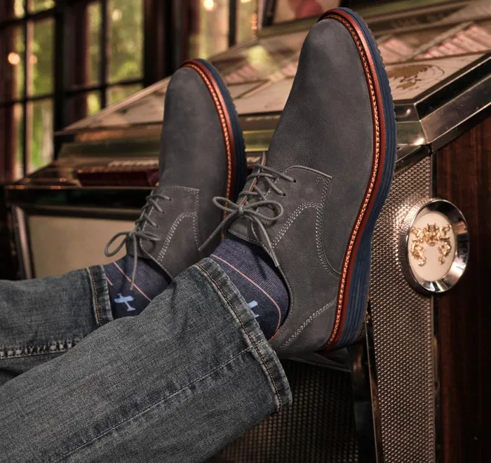 JohnstonandMurphy LaceUps Upton Plain Toe Gray Nubuck 8211 Men JohnstonandMurphy LaceUps Upton Plain Toe Gray Nubuck 8211 Men