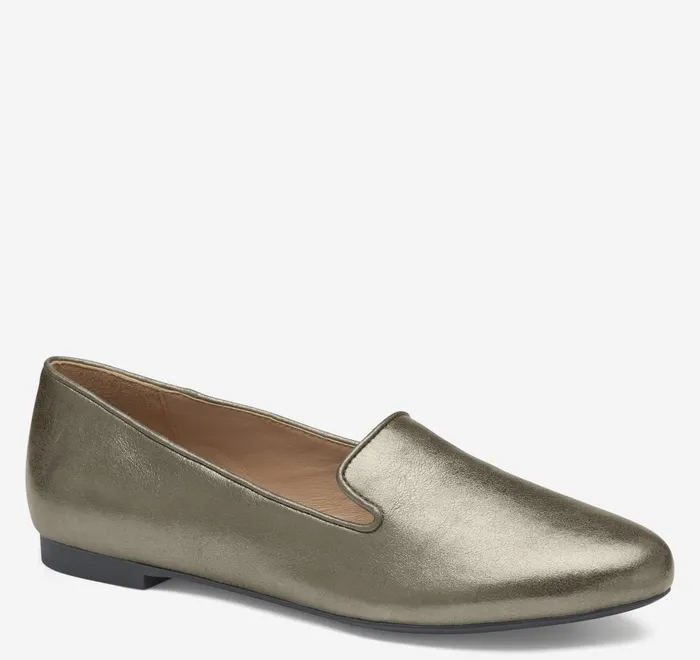 JohnstonandMurphy Mules and Loafers Delanie Loafer Pewter Metallic Sheepskin 8211 Women JohnstonandMurphy Mules and Loafers Delanie Loafer Pewter Metallic Sheepskin 8211 Women