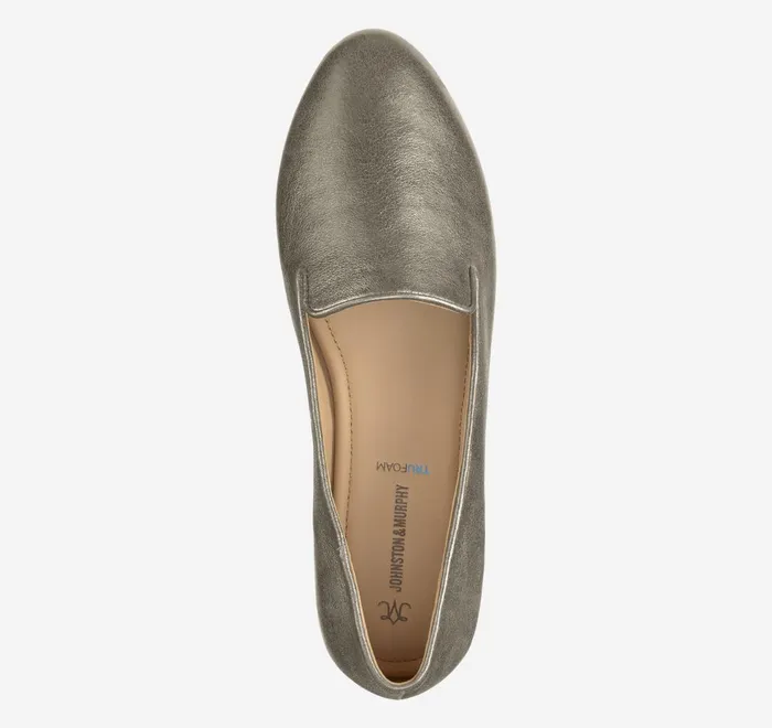 JohnstonandMurphy Mules and Loafers Delanie Loafer Pewter Metallic Sheepskin 8211 Women JohnstonandMurphy Mules and Loafers Delanie Loafer Pewter Metallic Sheepskin 8211 Women
