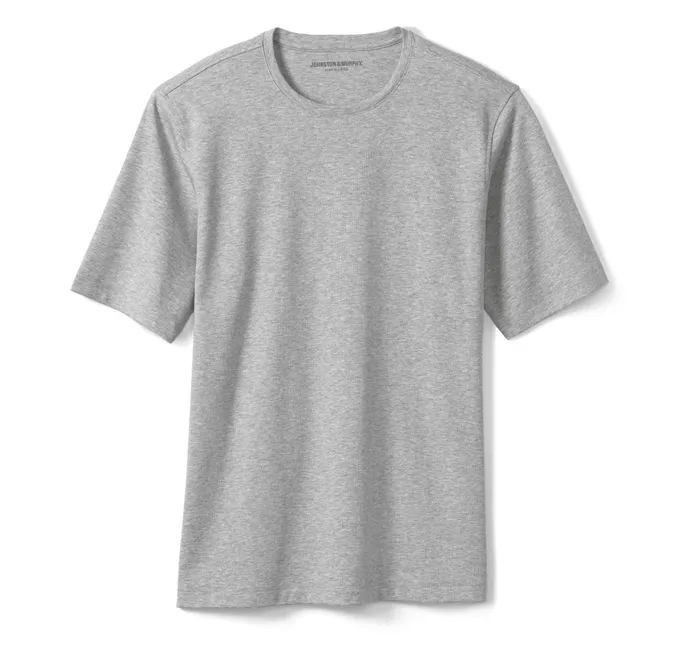 JohnstonandMurphy Polos and Tees Essential Tee Heather Gray 8211 Men JohnstonandMurphy Polos and Tees Essential Tee Heather Gray 8211 Men