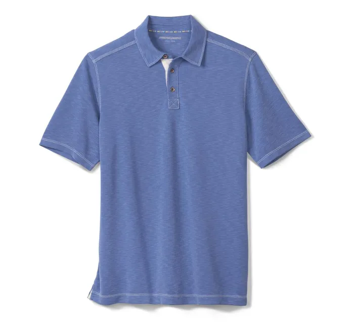 JohnstonandMurphy Polos and Tees Vintage Slub Polo Royal 8211 Men JohnstonandMurphy Polos and Tees Vintage Slub Polo Royal 8211 Men