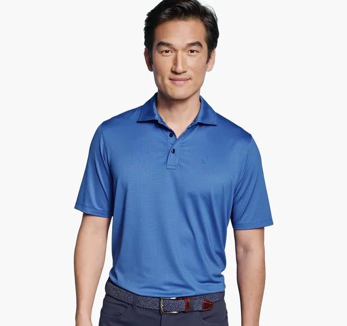 JohnstonandMurphy Polos and Tees Xc4 Performance Gingham Polo Cool Degree Bluenavy Mini Gingham 8211 Men JohnstonandMurphy Polos and Tees Xc4 Performance Gingham Polo Cool Degree Bluenavy Mini Gingham 8211 Men
