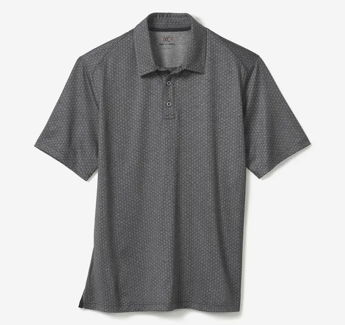 JohnstonandMurphy Polos and Tees Xc4 Performance Polo Black Linked Oval 8211 Men JohnstonandMurphy Polos and Tees Xc4 Performance Polo Black Linked Oval 8211 Men