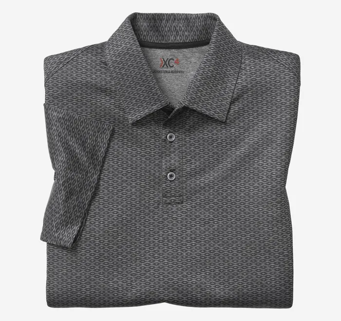 JohnstonandMurphy Polos and Tees Xc4 Performance Polo Black Linked Oval 8211 Men JohnstonandMurphy Polos and Tees Xc4 Performance Polo Black Linked Oval 8211 Men