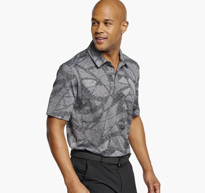 JohnstonandMurphy Polos and Tees Xc4 Performance Polo Charcoal Large Geo 8211 Men JohnstonandMurphy Polos and Tees Xc4 Performance Polo Charcoal Large Geo 8211 Men