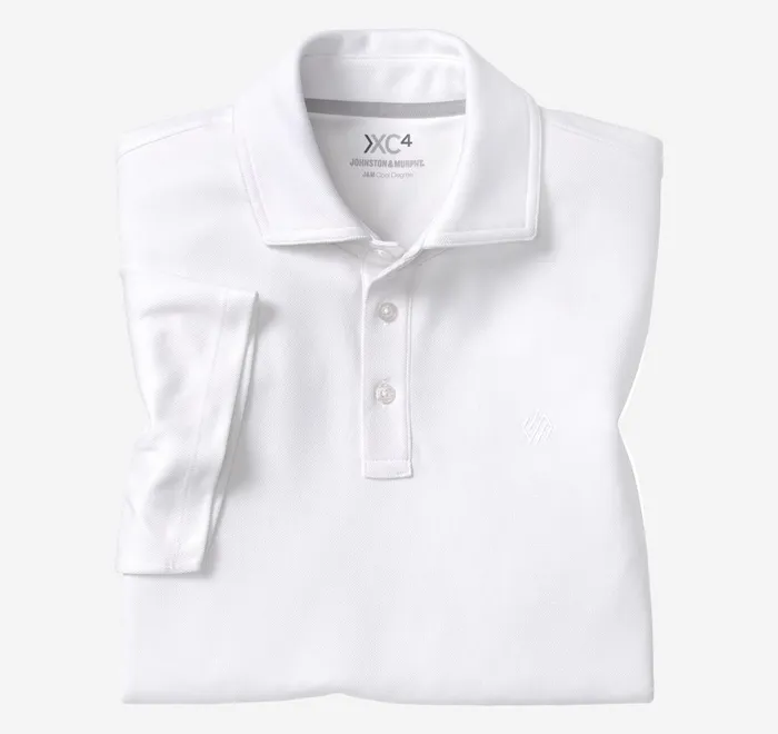 JohnstonandMurphy Polos and Tees Xc4 Performance Solid Polo Cool Degree White 8211 Men JohnstonandMurphy Polos and Tees Xc4 Performance Solid Polo Cool Degree White 8211 Men