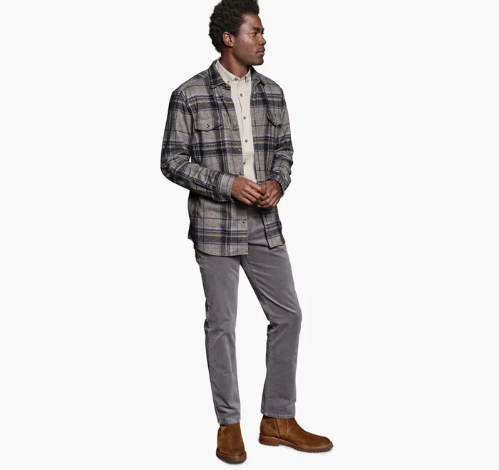 JohnstonandMurphy Shirts Brushed ButtonFront Knit Oatmeal Large Plaid 8211 Men JohnstonandMurphy Shirts Brushed ButtonFront Knit Oatmeal Large Plaid 8211 Men