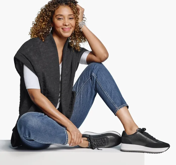 JohnstonandMurphy Shirts Sweaters and Blazers Knit Jacquard Vest Black 8211 Women JohnstonandMurphy Shirts Sweaters and Blazers Knit Jacquard Vest Black 8211 Women