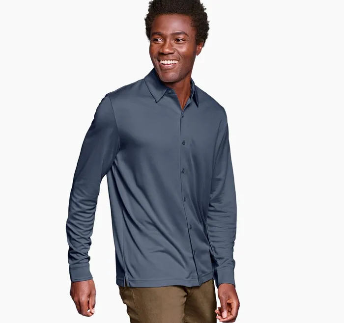 JohnstonandMurphy Shirts Vintage Birdseye ButtonFront Navy 8211 Men JohnstonandMurphy Shirts Vintage Birdseye ButtonFront Navy 8211 Men