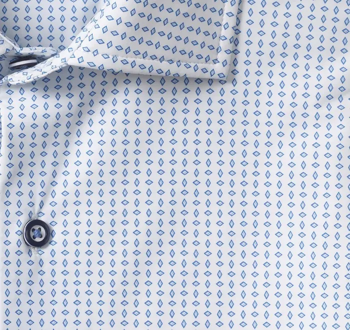 JohnstonandMurphy Shirts Xc4 LongSleeve Print Knit Shirt Whiteblue Diamond 8211 Men JohnstonandMurphy Shirts Xc4 LongSleeve Print Knit Shirt Whiteblue Diamond 8211 Men