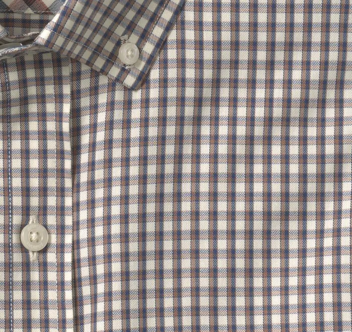 JohnstonandMurphy Shirts Xc4 Sport LongSleeve Shirt Brown Outlined Grid 8211 Men JohnstonandMurphy Shirts Xc4 Sport LongSleeve Shirt Brown Outlined Grid 8211 Men
