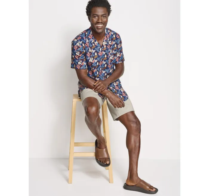 JohnstonandMurphy ShortSleeve Shirts Camp Shirt Navy Abstract Floral 8211 Men JohnstonandMurphy ShortSleeve Shirts Camp Shirt Navy Abstract Floral 8211 Men