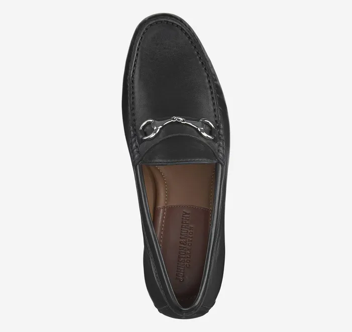 JohnstonandMurphy SlipOns and Loafers Baldwin Bit Loafer Black Sheepskin 8211 Men JohnstonandMurphy SlipOns and Loafers Baldwin Bit Loafer Black Sheepskin 8211 Men