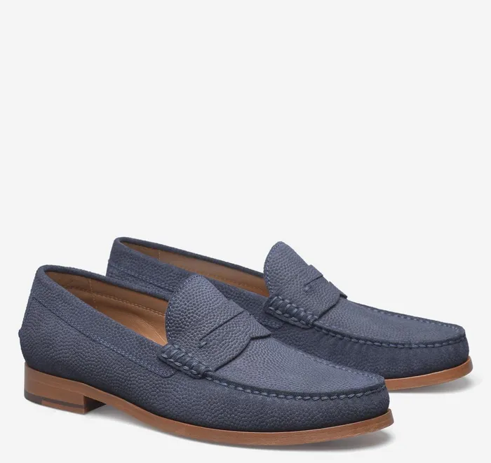 JohnstonandMurphy SlipOns and Loafers Baldwin Penny Loafer Navy English Suede 8211 Men JohnstonandMurphy SlipOns and Loafers Baldwin Penny Loafer Navy English Suede 8211 Men