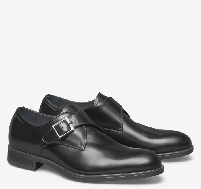 JohnstonandMurphy SlipOns and Loafers Flynch Monk Strap Black Italian Calfskin 8211 Men JohnstonandMurphy SlipOns and Loafers Flynch Monk Strap Black Italian Calfskin 8211 Men