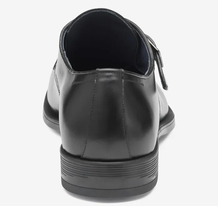 JohnstonandMurphy SlipOns and Loafers Flynch Monk Strap Black Italian Calfskin 8211 Men