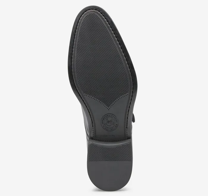 JohnstonandMurphy SlipOns and Loafers Flynch Monk Strap Black Italian Calfskin 8211 Men