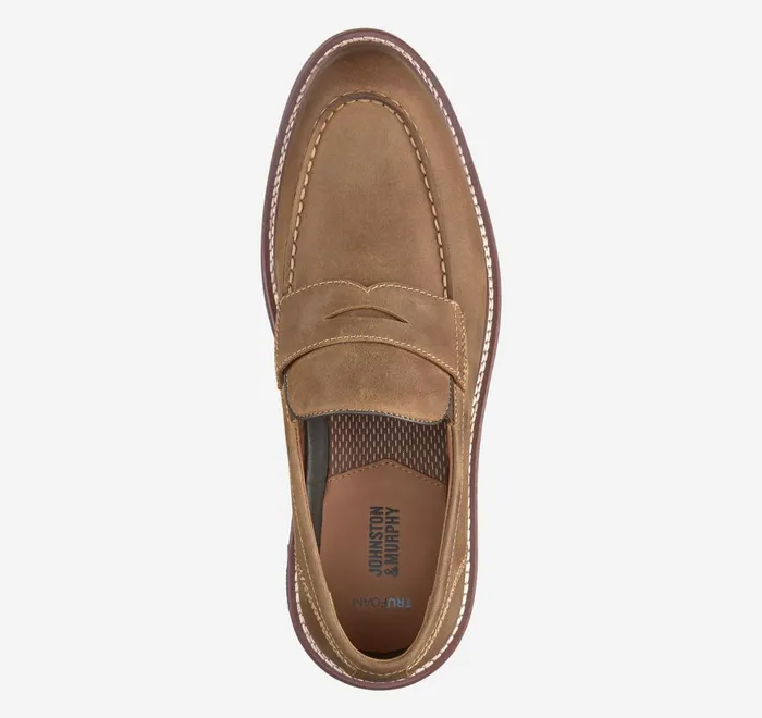 JohnstonandMurphy SlipOns and Loafers Upton Penny Loafer Brown Oiled Full Grain 8211 Men JohnstonandMurphy SlipOns and Loafers Upton Penny Loafer Brown Oiled Full Grain 8211 Men