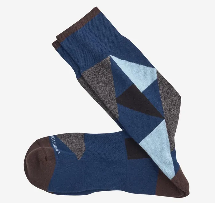 JohnstonandMurphy Socks First In Comfort Socks Blue Multi 8211 Men
