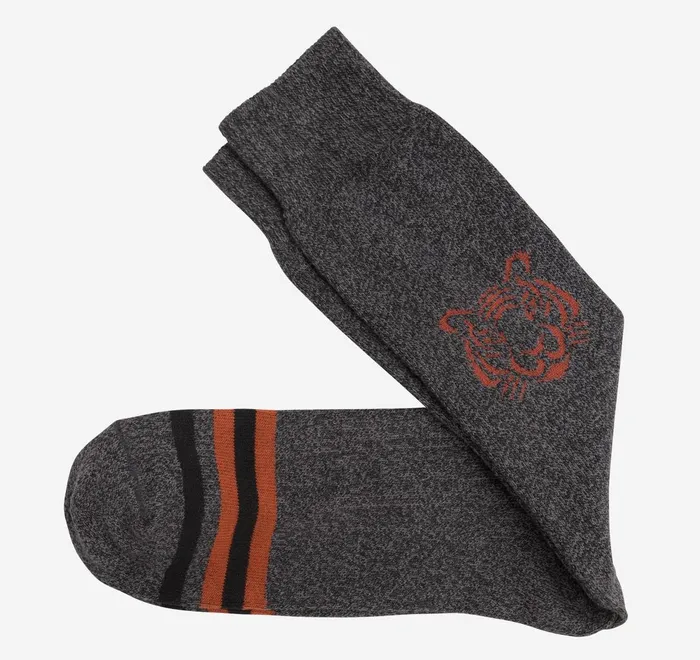 JohnstonandMurphy Socks Heathered Boot Socks Black Tiger 8211 Men