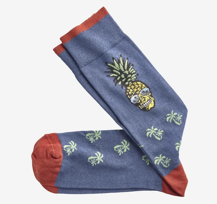 JohnstonandMurphy Socks Novelty Socks Denim Pineapple Skull 8211 Men