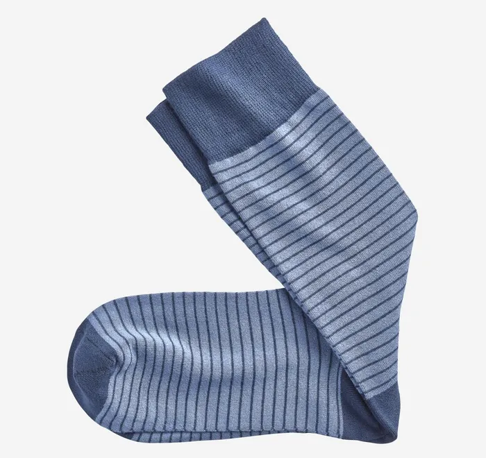 JohnstonandMurphy Socks Striped Dress Socks Blue Stripe 8211 Men