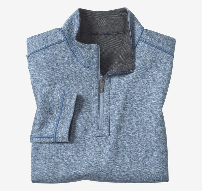 JohnstonandMurphy Sweaters and Knits Xc4 Performance Reversible QuarterZip Navylight Blue 8211 Men JohnstonandMurphy Sweaters and Knits Xc4 Performance Reversible QuarterZip Navylight Blue 8211 Men