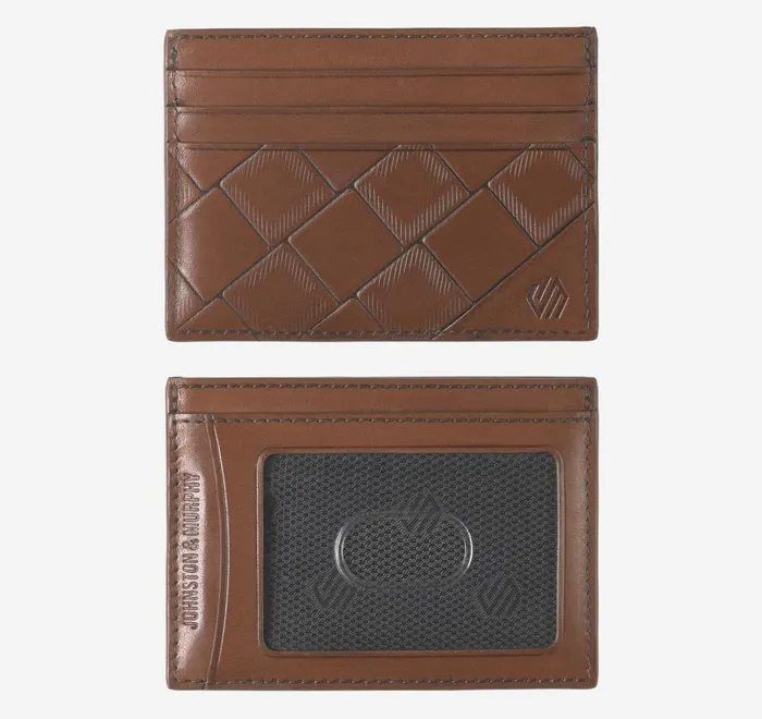 JohnstonandMurphy Wallets Hudson Basketweave Weekender Case Brown 8211 Men