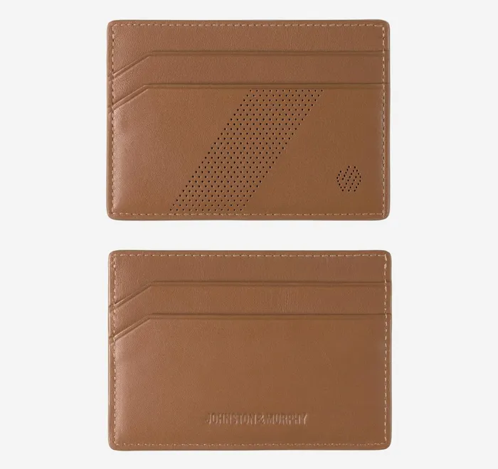 JohnstonandMurphy Wallets Richmond Perforated Weekender Case Tan 8211 Men